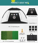 Golf 10X7FT Practice Net,hitting With Tri-turf Mat,indoor Trainin... Fixed Price $129.99.
