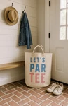 Mud Pie Oversized Let Par Tee Canvas Tote Storage Bag New Golfing Gift. Fixed Price $18.00.