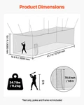 Vevor 41.7X12.8X10.1FT Batting Cage Net Only, 30-PLY Hdpe W/carabiner Hooks. Fixed Price $153.99.