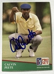 Calvin Peete Signed 1991 Pro Set Card Stat Leader #49 Masters Golf. Fixed Price $69.95.