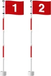 Golf Flagstick 6FT, Pin Hole Cup Set Putting Green And Poles Num. Fixed Price $41.27.