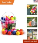 50 Pack Soft Foam Golf Practice Balls With Bucket Safe Indoor Outdoor Training. Fixed Price $48.75.