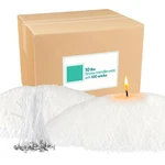 Wfmolcand Lb Natural Pearl Wax Sand Diy Candle Set W/ 100 Wicks Reusable. Fixed Price $71.98.