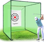 Golf Cage Net With Steel Frame And Target: 10X10X10FT Heavy Duty Practice Fo. Fixed Price $524.09.