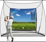 Golf Simulator Cage With Side Barriers&impact Screen 10X8 Ft Net .... Fixed Price $384.98.