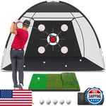 Zensouds Golf 10X7FT Practice Mat Hitting Aid Nets For Backyard. Fixed Price $108.24.