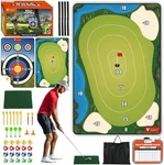 Golf Chipping Game With Hitting Mat, 72"X48" Double-sided Sticky Practice. Fixed Price $111.99.