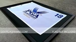 Custom Size Black Golf Frame, BLK-001 W/choice Of Mat Color;flag Not Incl. Fixed Price $104.00.