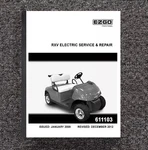 2009 2011 2012 Electric Golf Cart Workshop Manual Fits Rxv Ezgo Freedom - Print. Fixed Price $26.87.
