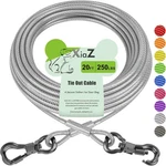 Xiaz Dog Tie Out Cable 20FT, Heavy Duty Chains For 250LBS Silver. Fixed Price $21.00.