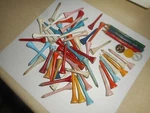 Vintage Golf Tees Lot Country Club Pencils, Ball Markers Nevada Bobs Advertising. Fixed Price $23.00.