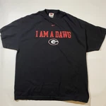 Vintage Nike Team Uga Georgia Bulldogs Black And Red Cotton Tee Two-sided Xxl. Fixed Price $25.00.