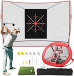 Fahkns Golf Practice Net 10 X 7FT Heavy Duty - Black/red. Fixed Price $81.66.