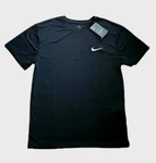 Nike Men's T-shirt Dri-fit Crew Neck Sports Gym Football Top Tee Blk L.. Fixed Price $19.99.