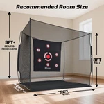 10X8X6FT Heavy-duty Golf Cage Practice Hitting Net For Driving With Target Cloth. Fixed Price $199.43.