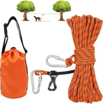 Xiaz Dog Tie Out Cable For Camping, 50FT Portable Overhead Trolley System. Fixed Price $24.45.