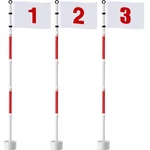 3 Pack Golf Stick 6FT Putting Hole Cup Pole Pin Numbered Flags.... Fixed Price $64.62.