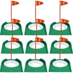 Sotiff 9 Pack Golf Putting Cup And Flag Plastic Hole Training Aids Train.... Fixed Price $38.13.