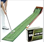 Perfect Putting Practice Mat Indoor, Golf W/ With Wood Auto Ball Return. Fixed Price $74.95.