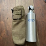 Chaps 20OZ Water Bottle Golf Ball Holder With Canvas Case That Tees. Fixed Price $12.00.