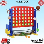 4-IN-1 Giant Connect Game With Basketball, Golf & Ring Toss Jumbo Set. Fixed Price $86.89.