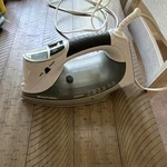 Beautural 1800W Corded Iron W/ Adjustable Steam, Gray/white. Fixed Price $26.00.