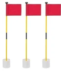 Murray Sporting Goods Golf Flagsticks, And Cups - Set Of 3. Fixed Price $50.00.