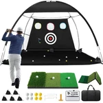 Golf Net, 10X7FT Hitting Aid With Mat, Designed For Outdoor & Indoor Use.... Fixed Price $71.64.