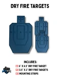 Scaled Uspsa Dry Fire Targets 3-PACK Indoor Distance Simulation Training Aid. Fixed Price $15.00.