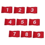 Kingtop Golf Flag With Tube Inserted, All 8" X 6", NUMBERED#1-9. Fixed Price $120.51.