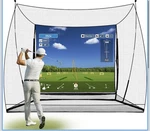 Zealfeel Golf Simulator Cage With Side Barriers&impact Screen 10X8 Ft Net. Fixed Price $145.00.