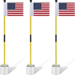 Meooeck Pack Golf Flagstick 3FT Putting Green Pin Red, White, And Blue. Fixed Price $78.56.