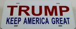 Trump Keep America Great Mirror License Plate Auto Tag Laser Cut Inlaid Acrylic. Fixed Price $29.99.