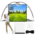 4.4 X 4.1 Ft Golf Simulator Impact Screen Display Projector For Indoor And Outdo. Fixed Price $38.99.
