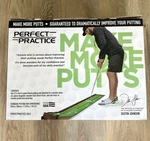 Perfect Practice Golf Putting Mat Compact Edition 9.5 Ft Dustin Johnson. Fixed Price $89.99.