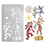 Unicraftale Kokopelli Fertility Deity Metal Stencil Sun Gecko Stainless Steel.... Fixed Price $16.08.
