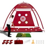 Filori Golf Practice Net 10X7FT Hitting Tri-turf Mat 8 Balls Tee. Fixed Price $82.06.