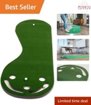Par Three Golf Putting Green 3X9 Ft Foldable Kidney Shaped Practice Mat. Fixed Price $72.98.