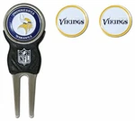 Nfl Minnesota Vikings Divot Tool With 3 Golf Ball Markers Pack. Fixed Price $17.87.