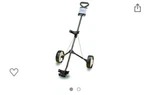 Jef World Of Golf- Deluxe Steel Push Cart Black/silver Hand Free Shipping. Fixed Price $60.00.