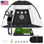 Ywitio Golf Net For Hitting Practice 10 X 7FT Training Mat And Target. Fixed Price $80.44.