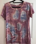 New Party Multicolored Tie Dye Tee Shirt Top Pullover Size Small. Fixed Price $16.24.