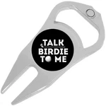 Talk Birdie Me Golf Ball Marker Divot Repair Tool Bottle Opener. Fixed Price $15.88.