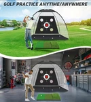 Practice Mat,golf Hitting Aid Nets 10X7FT With Target Balls 1SET. Fixed Price $63.98.