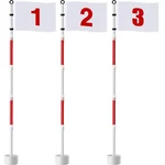 3 Pack Golf Stick 6FT Putting Hole Cup Pole Pin Numbered Flags.... Fixed Price $61.47.