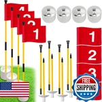Godctsup Golf Flagstick With Hole Cup Set, 3 Feet Portable Putting Green. Fixed Price $114.93.