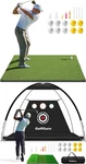 5X4 Ft Pro Golf Mat & All-in-one Practice Net With Xl Tri-turf Hitting. Fixed Price $381.99.