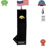 Officially Licensed Iowa Hawkeyes Ncaa Golf Towel Scrubber Design & Clip. Fixed Price $40.99.