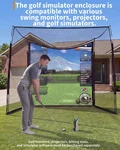 Gravee 10X8FT Golf Hitting Net With Blank Simulator Screen Fiberglass Steel Base. Fixed Price $137.56.