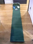 Sharper Image 8FTX17IN Indoor Golf Putting Mat With Electronic Return & Backdrop. Fixed Price $39.99.